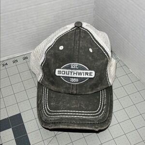Southwire Distressed gray and White Cap